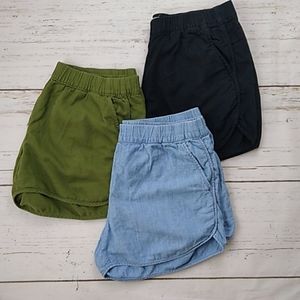 Madewell Dolphin Hem Shorts Lot of 3 Small